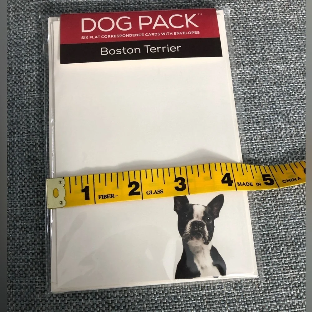 The dog studio Boston Terrier Six Flat Blank Correspondence Cards and Envelopes